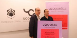 José Álvarez y Javier Fernández durante la presentación de Ucopoética 2020 el pasado mes de noviembre