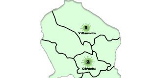 Mapa de los casos de coronavirus en Córdoba./Foto: Irene Lucena