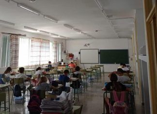 Alumnos en una clase en Espejo./Foto: LVC