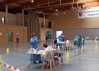 Tests de antígenos de coronavirus llevados a cabo en Almodóvar del Río./Foto: Ayuntamiento de Almodóvar