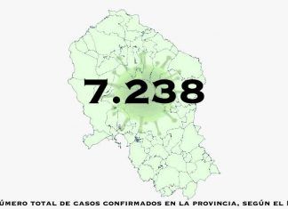Número de casos confirmados de coronavirus en la provincia de Córdoba, según el IECA.