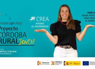 Cartel del proyecto 'Córdoba Rural Joven Crea'. empresas 4.500