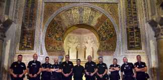 Más de 50 efectivos del Cuerpo Nacional de Policía visitan las instalaciones de la Mezquita-Catedral./Foto: José I. Aguilera-Cabildo Catedral